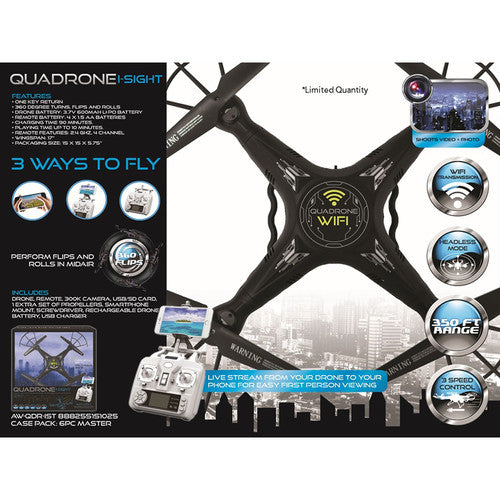 QUADRONE I-Sight Quadcopter (Black)